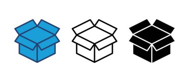 Kutu simgesi vektörü. kutu vektör simgesi, paket, paket