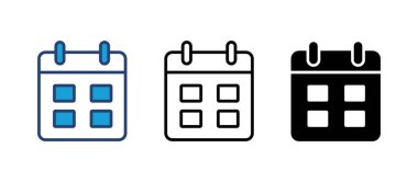 Takvim simgesi vektörü. Takvim sembolü. takvim vektör simgesi