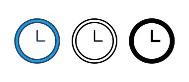 Saat simgesi vektörü. Zaman simgesi vektörü. simge simgesini izle