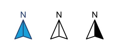 Pusula simgesi vektörü. ok pusula simgesi vektörü