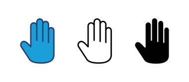 El simgesi vektörü. el vektör simgesi, avuç içi