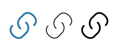 Bağlantı simgesi vektörü. Hiper bağlantı zinciri sembolü.