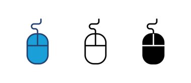 Fare simgesi vektörü. Simge vektörüne tıklayın. işaretleyici simgesi vektörü.