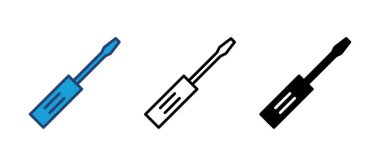 Tornavida simgesi vektörü. araçlar simgesi vektörü