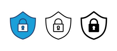 Güvenlik simgesi vektörü. Koruma ikonu. Özel hayat. vpn