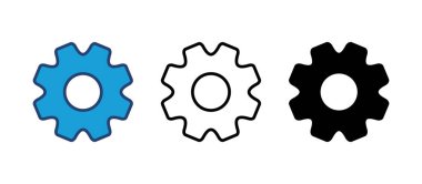 Simge Vektörü Ayarlanıyor. Cog Ayarları Simge Simgesi