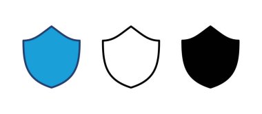 Kalkan simgesi vektörü. Koruma ikonu vektörü. Güvenlik vektör simgesi