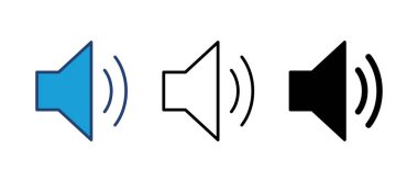 Sözcü simgesi vektörü. Hacim simgesi vektörü. Hoparlör ikon vektörü. ses sembolü