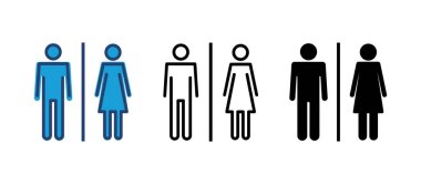 Tuvalet ikonu vektörü. Tuvalet ikon vektörü. Banyo tabelası. wc, tuvalet