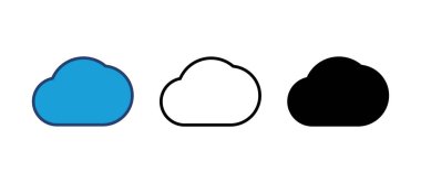 Bulut simgesi vektörü. bulut vektörü simgesi