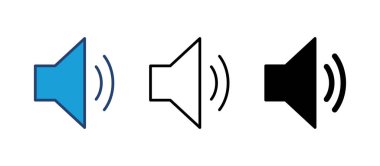 Sözcü simgesi vektörü. Hacim simgesi vektörü. Hoparlör ikon vektörü. ses sembolü