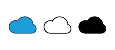 Bulut simgesi vektörü. bulut vektörü simgesi