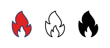 Simge vektörünü ateşle. ateş vektör simgesi