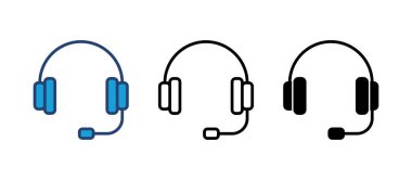 Kulaklık ikonu vektörü. Headvector simgesi simgeleri