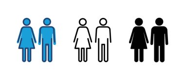 Erkek ve kadın ikon vektörü. erkek ve kadın sembolü