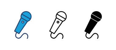 mikrofon ikon vektörü. karaoke simgesi vektörü