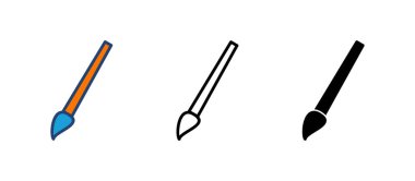 Simge vektörünü boya. boya fırçası ikon vektörü. boyama silindiri vektörü