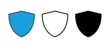 Kalkan simgesi vektörü. Koruma ikonu vektörü. Güvenlik vektör simgesi