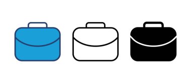 Evrak çantası ikon vektörü. Bavul simgesi. bagaj sembolü.