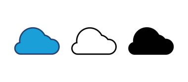 Bulut simgesi vektörü. bulut vektörü simgesi