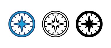 Pusula simgesi vektörü. ok pusula simgesi vektörü