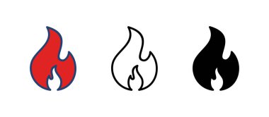 Simge vektörünü ateşle. ateş vektör simgesi