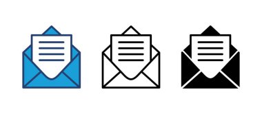 Posta simgesi vektörü. e- posta simgesi vektörü. E- posta simgesi. Zarf illüstrasyonu