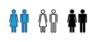 Erkek ve kadın ikon vektörü. erkek ve kadın sembolü