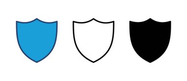 Kalkan simgesi vektörü. Koruma ikonu vektörü. Güvenlik vektör simgesi