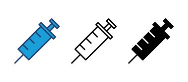 Şırınga ikon vektörü. enjeksiyon simgesi vektörü.