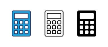 Hesap makinesi ikon vektörü. Hesap makinesi simgesi. hesap makinesi vektörü