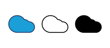 Bulut simgesi vektörü. bulut vektörü simgesi