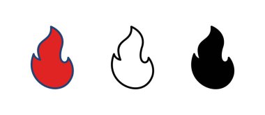 Simge vektörünü ateşle. ateş vektör simgesi