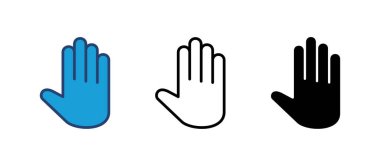 El simgesi vektörü. el vektör simgesi, avuç içi