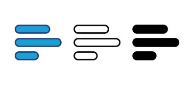 Menü Simgesi vektörü. Web menü simgesi. Hamburger menüsü sembolü