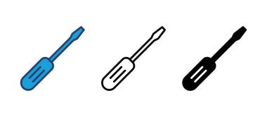 Tornavida simgesi vektörü. araçlar simgesi vektörü