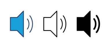 Sözcü simgesi vektörü. Hacim simgesi vektörü. Hoparlör ikon vektörü. ses sembolü