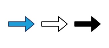 Ok simgesi vektörü. Ok sembolü. Web tasarımınız için ok işareti.