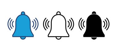 Bell Simgesi vektörü. Web sitenizin tasarımı için bildirim simgesi