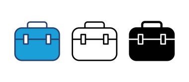 Evrak çantası ikon vektörü. Bavul simgesi. bagaj sembolü.