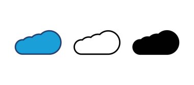 Bulut simgesi vektörü. bulut vektörü simgesi