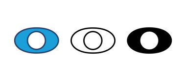 Göz simgesi vektörü. Göz vektör simgesi. Bak ve Görüş simgesi. 