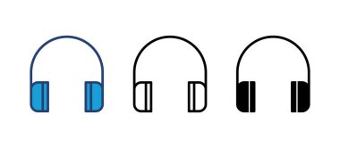 Kulaklık ikonu vektörü. Headvector simgesi simgeleri