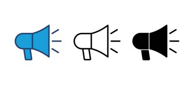 Megafon ikon vektörü. Hoparlör simgesi vektörü.