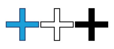 Artı simge vektörü. Artı simge ekle