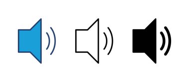 Sözcü simgesi vektörü. Hacim simgesi vektörü. Hoparlör ikon vektörü. ses sembolü