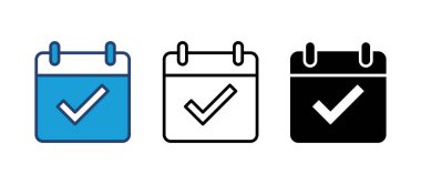 Takvim simgesi vektörü. Takvim sembolü. takvim vektör simgesi