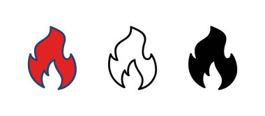 Simge vektörünü ateşle. ateş vektör simgesi