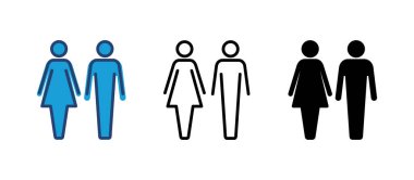 Erkek ve kadın ikon vektörü. erkek ve kadın sembolü