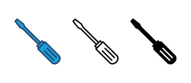 Tornavida simgesi vektörü. araçlar simgesi vektörü